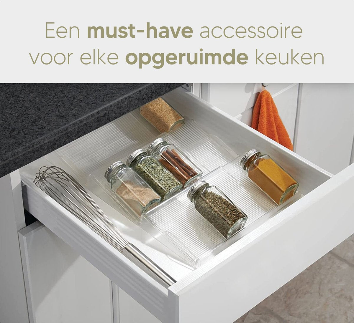  Johannes &amp; Co - 2 Set Kruidenrek Voor Lade - Keuken Organizer - Kruiden Organizer