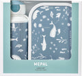  Mepal – Lunchset Campus (pu + Lb) - Ocean – Pop-up Drinkfles En Broodtrommel Voor Kinderen – Little Dutch