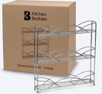  KitchenBrothers Kruidenrek - Staand - Voor 21 Potjes - 3 Laags - Chroom
