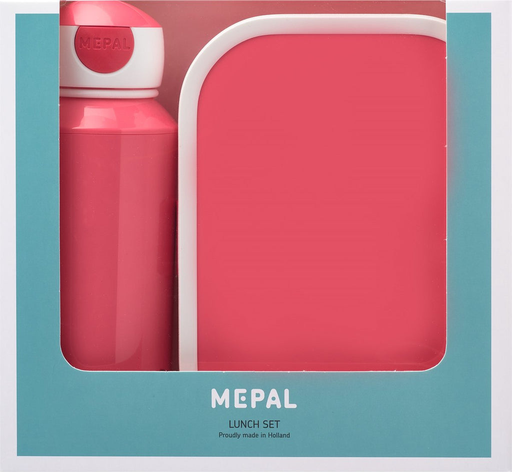  Mepal – Lunchset Campus (pu + Lb) – Pop-up Drinkfles En Broodtrommel Voor Kinderen – Roze – Bento Box – Lekvrij