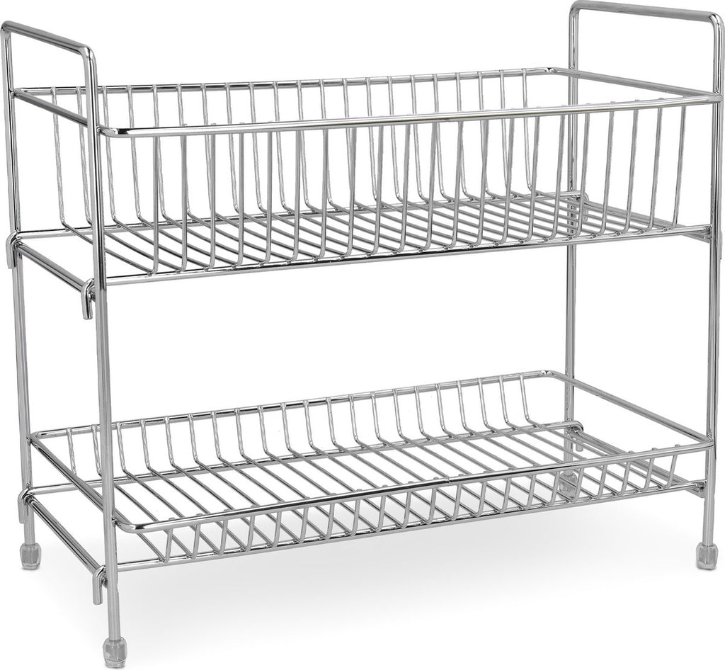  Navaris Stalen Kruidenrekje 2 Laags - Kruidenrek Staand - Rek Voor Kruidenpotjes En Glaasjes - Multifunctionele Organizer Voor Keuken En Badkamer
