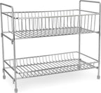  Navaris Stalen Kruidenrekje 2 Laags - Kruidenrek Staand - Rek Voor Kruidenpotjes En Glaasjes - Multifunctionele Organizer Voor Keuken En Badkamer