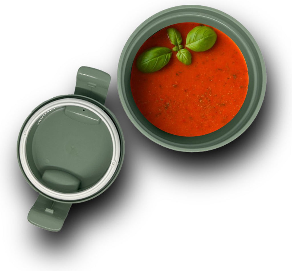  Curver Lunch &amp; Go Beker - Magnetronbestendig - Lunchbeker – Muesli Beker - Soepbeker - Yoghurt Beker To Go – LunchBox - KoffieBeker - Salade Lunchbox - 0,6l – Groen