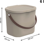  Rotho - Opbergcontainer / Voorraadbus Met Deksel 6L - Gerecycleerd Plastic BPA Vrij - Cappuccino