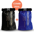  BROODNODIG® - 2PACK Herbruikbare Boterhamzak - Van 100% Gerecyclede PET-flessen - Ideaal Als Diepvrieszakjes - Lunchzak - Herbruikbaar Boterhamzakje - Foodwrap - Lunchbox - 30x20cm - Blauw &amp; Zwart