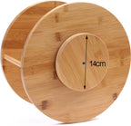 Merkloos Decopatent® Kruidenrek / Fruitschaal Bamboe - Rond - Kruiden Carrousel - Draaibaar - Staand Bamboe Specerijenrek Draaiplateau - Fruitrek