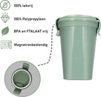  Curver Lunch &amp; Go Beker - Magnetronbestendig - Lunchbeker – Muesli Beker - Soepbeker - Yoghurt Beker To Go – LunchBox - KoffieBeker - Salade Lunchbox - 0,6l – Groen