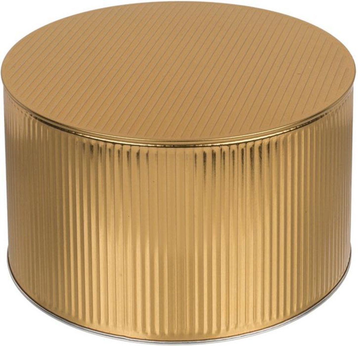 Out Of The Blue Opslagbox/voorraadblik Met Klik-deksel In De Kleur Geel Goud Van Tin-metaal Met Formaat 17 X 10.3 Cm - Keuken/huis Opslag Blikken