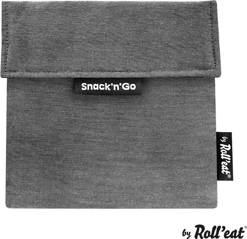  Roll'Eat Snack'n Go Herbruikbaar Boterhamzakje - Grijs
