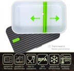  IFancy Lunchbox Tasty - Bento Lunch Box 1000ml - Dicht &amp; Lekvrij Voor Kinderen &amp; Volwassenen - Kantoor &amp; School - BPA Vrij - Vaatwasser Magnetron &amp; Vriezer Lunch Box (Groen)