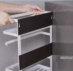Merkloos Multifunctioneel Ophangbaar Keukenrek Of Badrek- Multifunctioneel Organiser - Magnetisch - Zwart