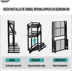  TammaT - Kruidenrek - Kruidenrek Staand - Inklapbare Keukenrek - 3-laags 35x21x56,5CM - Keuken Organizer - Aanrecht Organizer - Keuken Opslag - Roestvrij Staal - Opbergrek - Keuken Organizers - Roestvrij En Krasvrij
