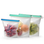  Siliconen Vershoudzakken - Set Van 8 ( 4x 1000ML + 4x 1500ML) -(Transparant, Rood, Groen, Blauw) - Duurzaam - Herbruikbaar - Vries &amp; Hitte Bestendig - Meal Prep - Opbergzak Maatbeker Meal Prep Container