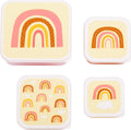  A Little Lovely Company - Brooddoos - Broodtrommel - Lunch &amp; Snack Box Set Van 4 - Regenbogen