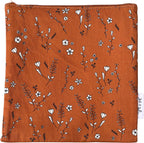  Jut &amp; Julie - Boterhamzakje - Bruin Met Bloemen - 22x22cm - Herbruikbaar - Wasbaar - Duurzaam - Lunchzakje - Lunchtas - Lunchbox Volwassenen
