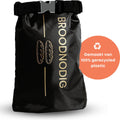  BROODNODIG® - Herbruikbare Boterhamzak - Van 100% Gerecyclede PET-flessen - Ideaal Als Diepvrieszakjes - Lunchzak - Herbruikbaar Boterhamzakje - Foodwrap - Lunchbox - 30x20cm - Zwart