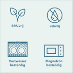  Lock&amp;Lock Yoghurt Beker To Go - Muesli Beker To Go - Lunchbeker - Salade To Go - Saladebox - Large - 760 Ml + 310 Ml - Wit
