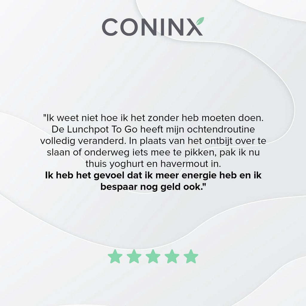  Coninx Yoghurtbeker To Go - Muesli Beker To Go - Lunchbeker - Mueslibeker 640ml ( 450ml+190ml ) - Blauw