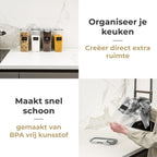  Stosh Voorraadpotten - Voorraadbussen - Vershouddoos - 4 Stuks - 4.0L - BPA Vrij - Kunststof