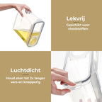  Stosh Voorraadpotten - Voorraadbussen - Vershouddoos - 4 Stuks - 4.0L - BPA Vrij - Kunststof