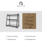  QUVIO Kruidenrek - Keukenrek Staand - Keukenrekje - Keukenrek - Aanrecht Organizer - Metaal - 19 X 35 X 38 Cm