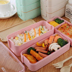 Lunchbox - Meal Prep Bakjes - Lunch Box Met Deksel - Meal Prep – Bento Box - Lunchtrommel Met Bestek Beige