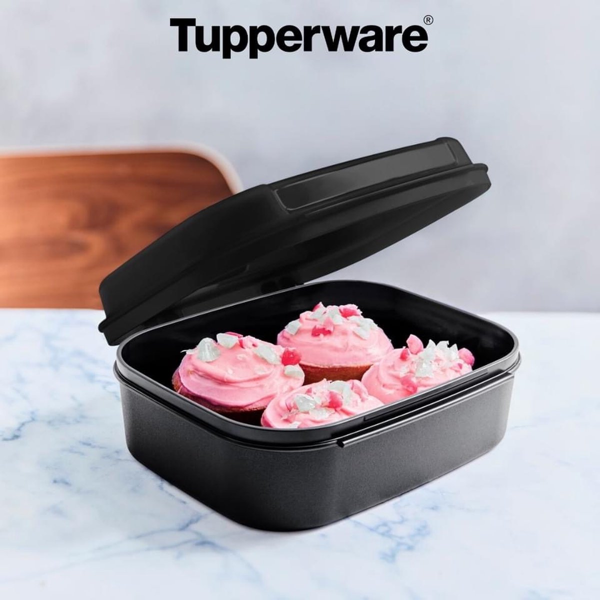  Tupperware Varia - Scharnierdoos Zwart