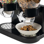  MikaMax Cornflakes Dispenser - Voorraadbus - Cornflakes Voorraadpot - Ontbijt Granendispenser - Zwart - 2 X 500 Gram