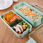  Lunchbox - Meal Prep Bakjes - Lunch Box Met Deksel - Meal Prep – Bento Box - Lunchtrommel Met Bestek Beige