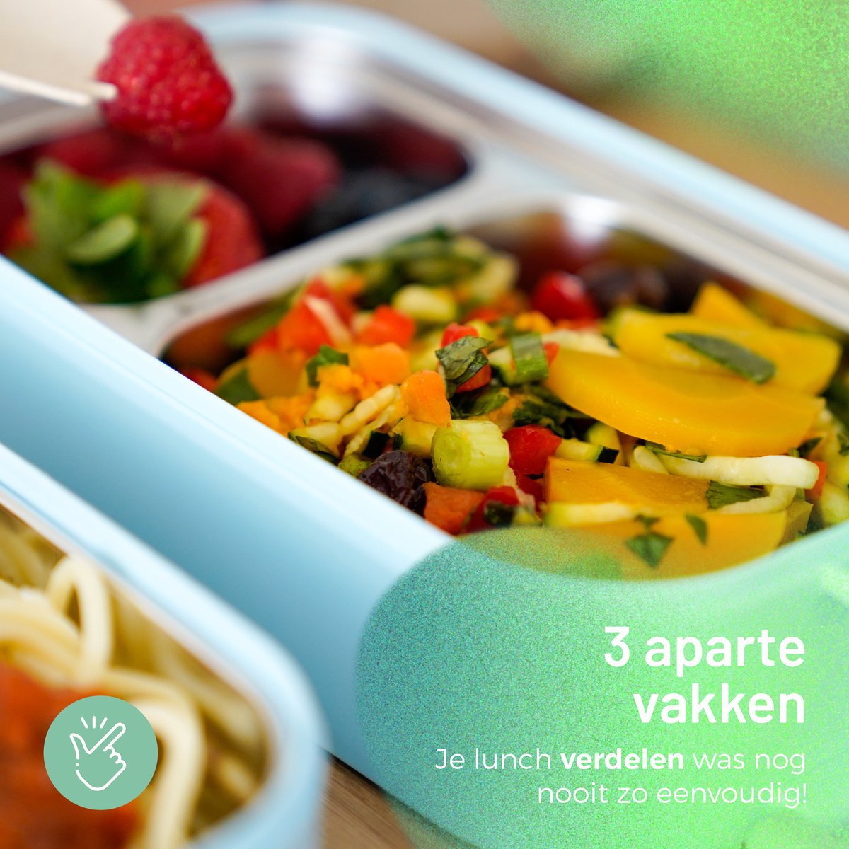  Triple J® Lunchbox - Broodtrommel - Lucht- &amp; Lekvrij - Incl. Bestek - Magnetron &amp; Vaatwasser Bestendig