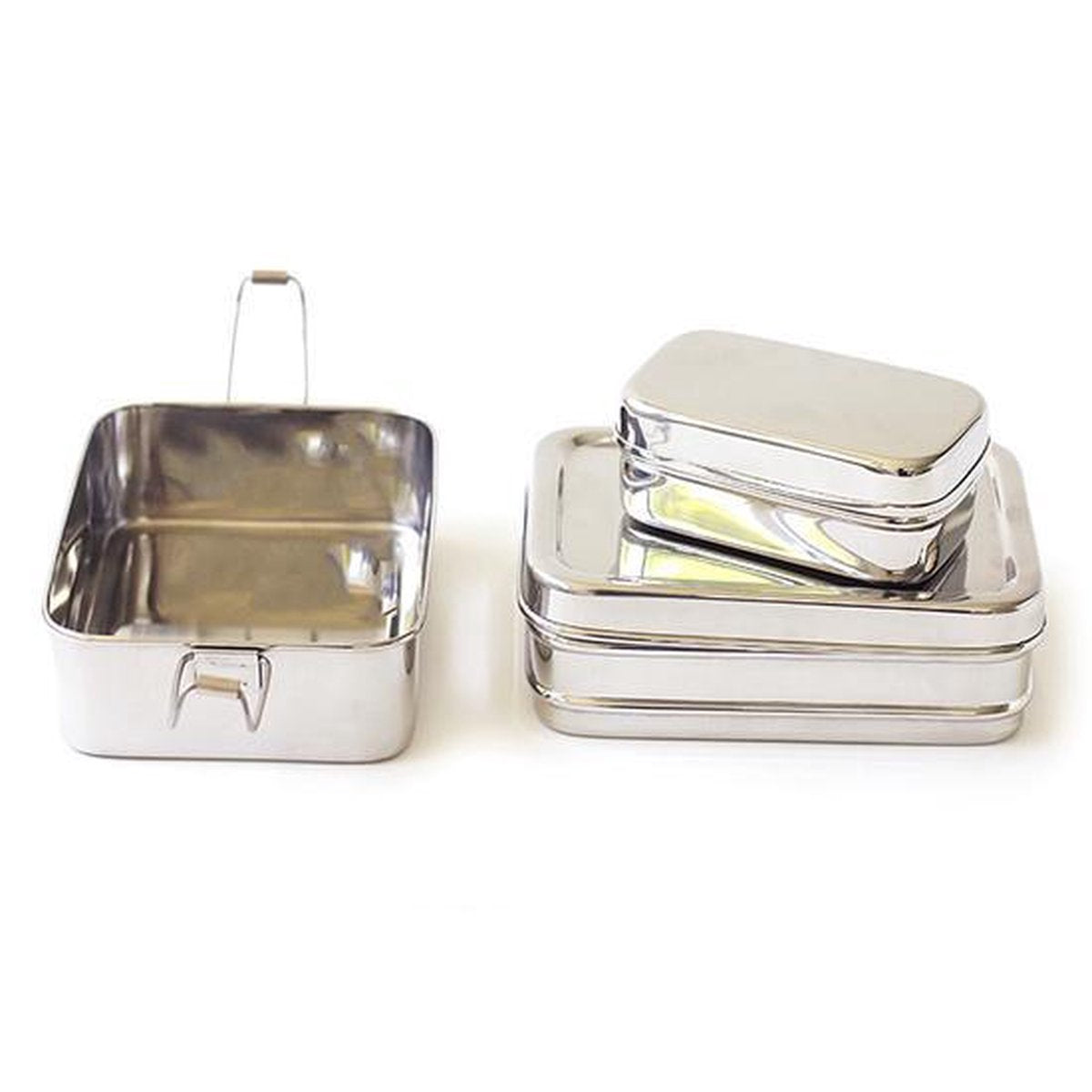  Eco Lunchbox - RVS - 3 Bakjes In 1