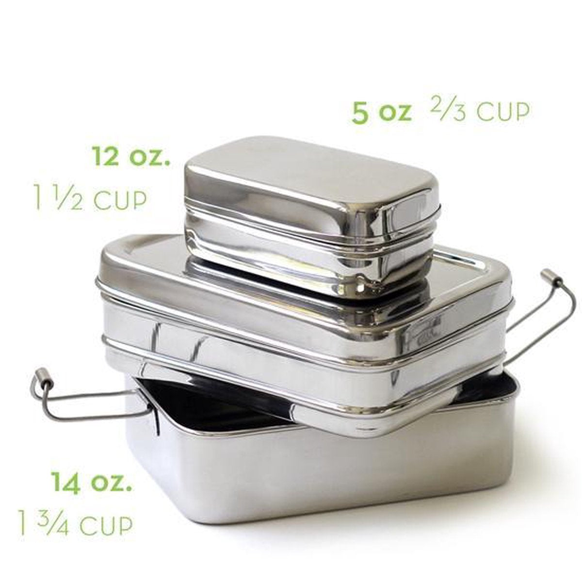  Eco Lunchbox - RVS - 3 Bakjes In 1