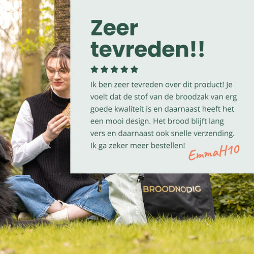  BROODNODIG® - Herbruikbare Boterhamzak - Van 100% Gerecyclede PET-flessen - Ideaal Als Diepvrieszakjes - Lunchzak - Herbruikbaar Boterhamzakje - Foodwrap - Lunchbox - 30x20cm - Zwart