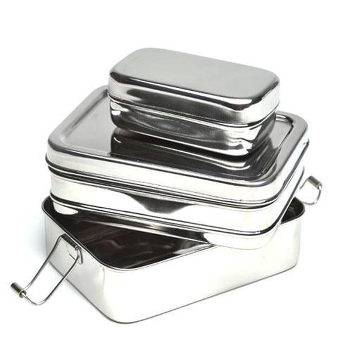  Eco Lunchbox - RVS - 3 Bakjes In 1