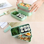  Lunchbox - Meal Prep Bakjes - Lunch Box Met Deksel - Meal Prep – Bento Box - Lunchtrommel Met Bestek Beige