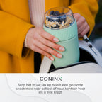  Coninx Yoghurtbeker To Go - Muesli Beker To Go - Lunchbeker - Mueslibeker 640ml (450ml+190ml) - Groen