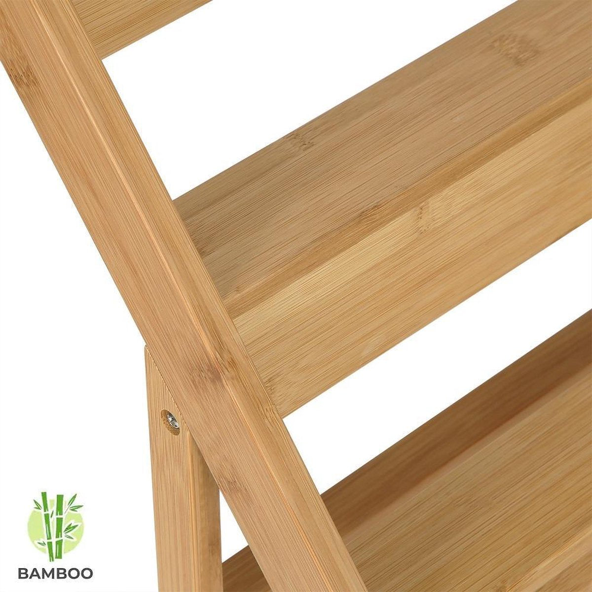 Merkloos Decopatent® Kruidenrekje Staand - Kruidenrek Voor 16 Tot 20 Kruidenpotjes - Hout - 4 Laags
