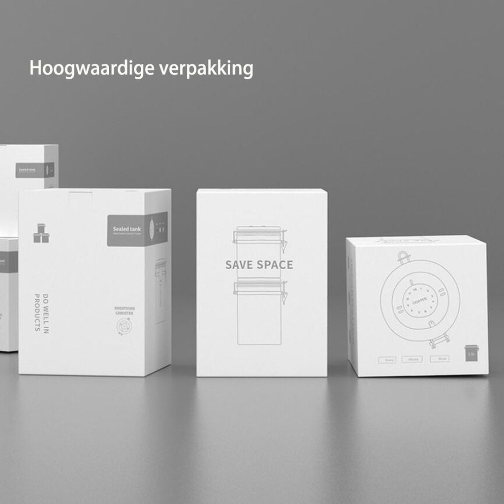  Koffiebonen Opbergbus- Koffiebonen Bewaren - Nieuw Voedsel Bewaren - Kitchen Merchandise - Vooraadbus - Bewaardozen - Kitchen Merchandise - 1.8L Vooraadpot - Voorraadpotten - Gebroken Wit Kleur - Opslagtank Voor Gedroogd Fruit- Opslag Van Koffiebonen