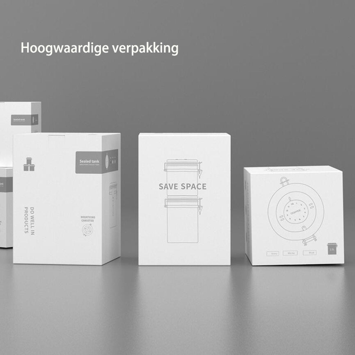  Koffiebonen Opbergbus- Koffiebonen Bewaren - Nieuw Voedsel Bewaren - Kitchen Merchandise - Vooraadbus - Bewaardozen - Kitchen Merchandise - 1.8L Vooraadpot - Voorraadpotten - Gebroken Wit Kleur - Opslagtank Voor Gedroogd Fruit- Opslag Van Koffiebonen