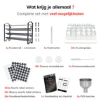  Deleca Kruidenrek Organizer Met 24 Kruidenpotjes - Vierkant - Strooideksel &amp; Labels - Ophangbaar Of Staand - Industrieel / Zwart