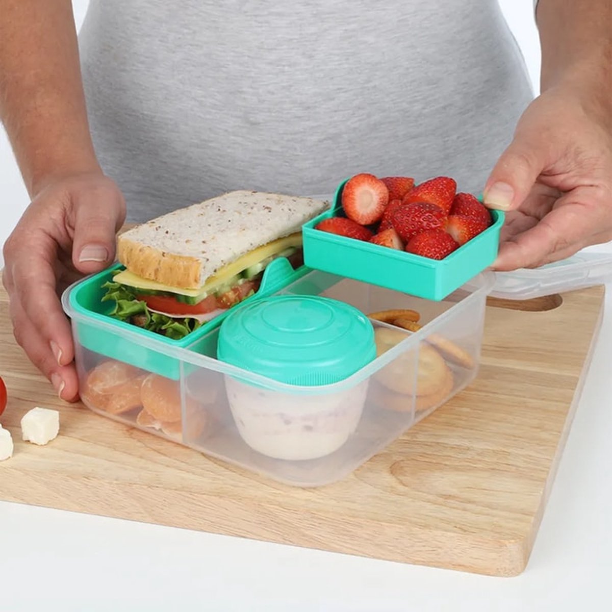  Sistema To Go Bento Cube Lunchbox Limegroen