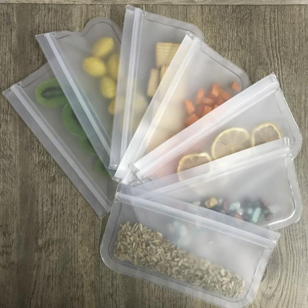  Siliconen Vershoudzakken | Diepvrieszakken | Set Van 10 | Duurzaam | Herbruikbaar Boterhamzakje | Mealprep