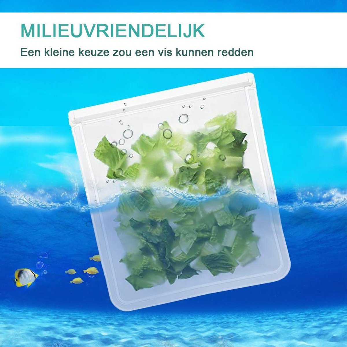  Siliconen Vershoudzakken | Diepvrieszakken | Set Van 10 | Duurzaam | Herbruikbaar Boterhamzakje | Mealprep
