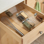 Merkloos Kruidenrek Voor Lade - Kruidenorganizer - Keukenlade Organiser - Kruidenrek Lade - Kruidenhouder - Lade Voor Kruiden - Spice Rack - Uitschuifbaar Van 20cm Tot 40cm - Kruidenrek Liggend - Spice Organizer