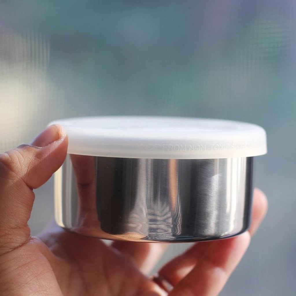  EcolLunchbox - RVS Lunchbox Oval - Herbruikbare Lunchbox