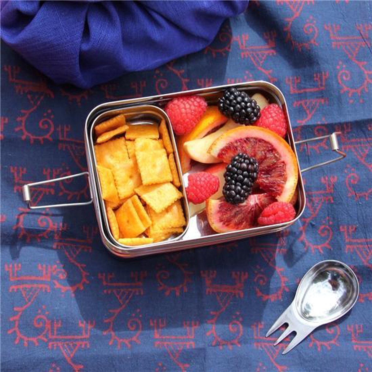  Eco Lunchbox - RVS - 3 Bakjes In 1