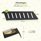  Kruidenrek Lade - Zwart - 4 Laags - Aluminium - Kruidenpotjes Opbergen