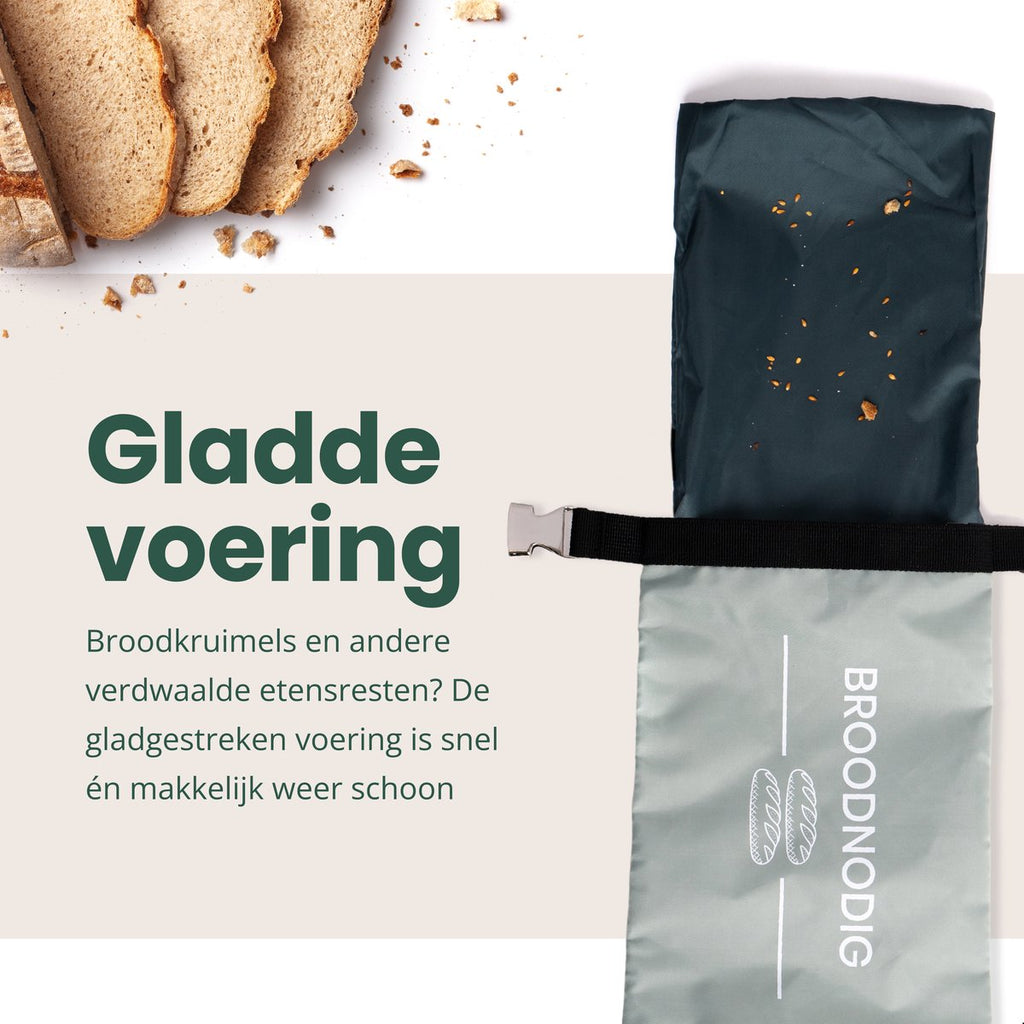  BROODNODIG® - Herbruikbare Boterhamzak - Van 100% Gerecyclede PET-flessen - Ideaal Als Diepvrieszakjes - Lunchzak - Herbruikbaar Boterhamzakje - Foodwrap - Lunchbox - 30x20cm - Pastel Groen
