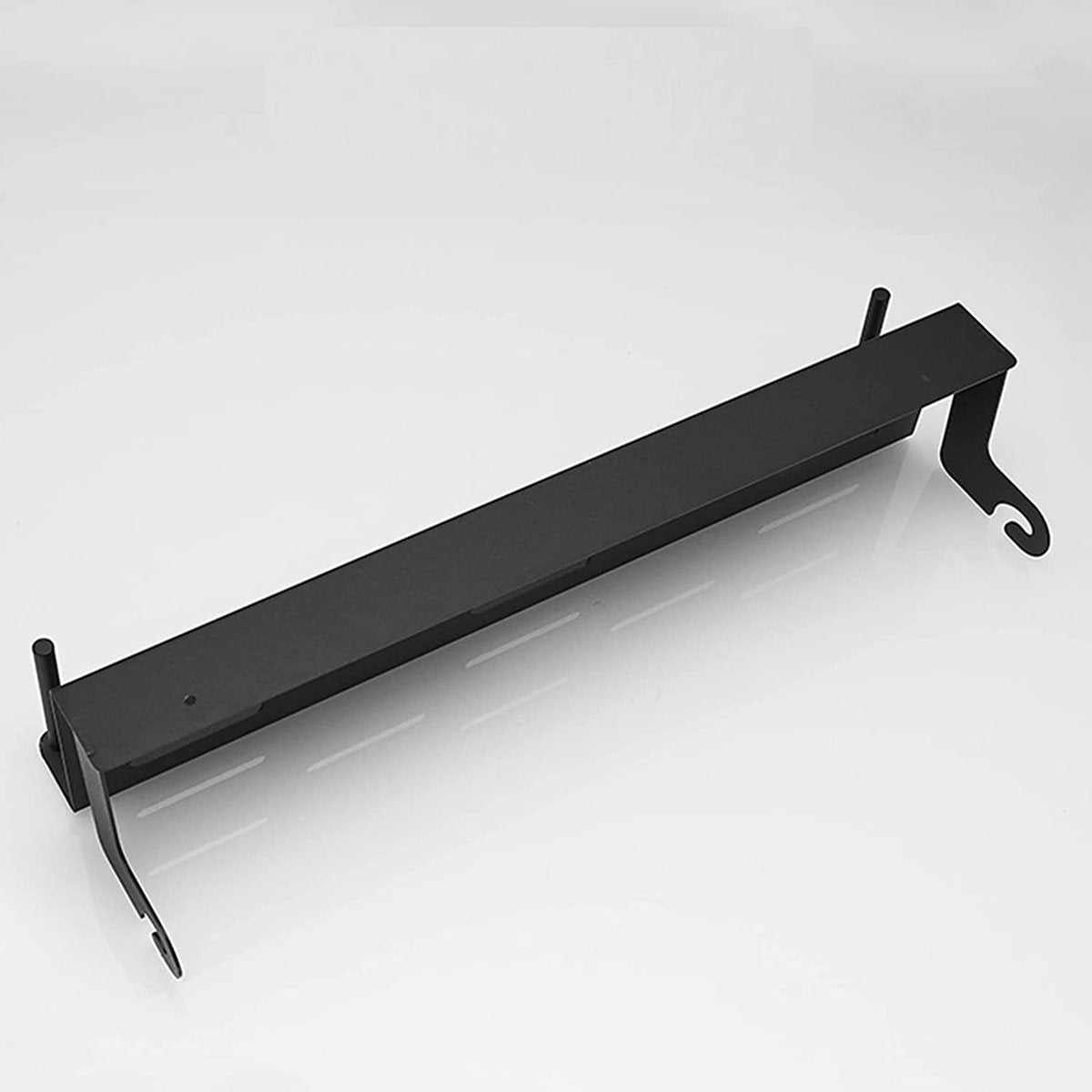 Merkloos Kruidenrek Met Rolhouder, Keuken Organizer, Kruidenrek Met/zonder Boren, Kruidenrek, Wandorganizer Voor Specerijen, Set Van 2 Zwarte Keukenrekken, Kruidenrek Ophangbaar, Wandrek, Staal, Zwart, Keukenrek