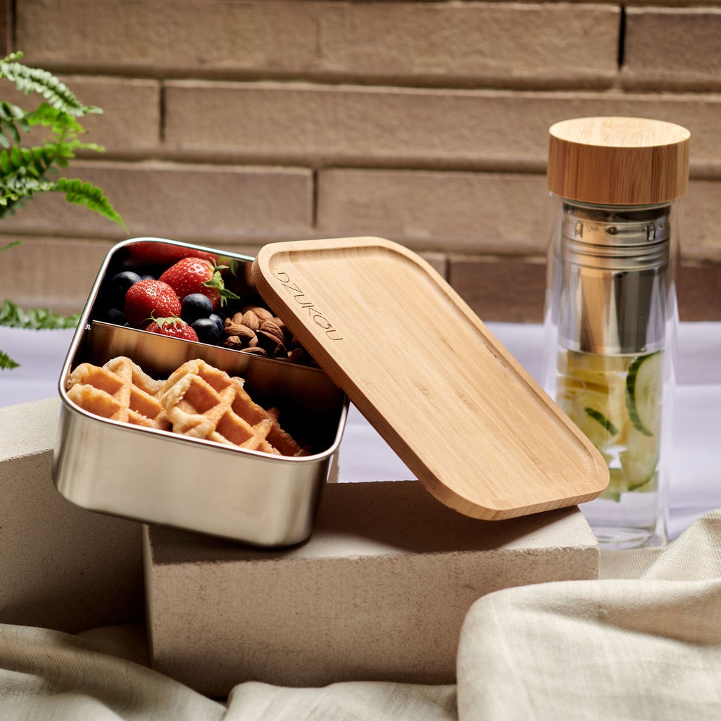  Dzukou Jim Corbett – RVS Lunchbox - Volwassenen - Met Vakjes - 1200 Ml